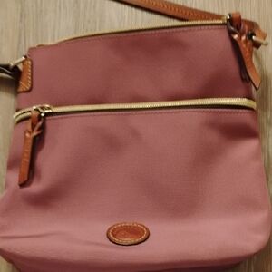 Dooney & Bourke Rose Shoulder Bag with Tan Accents